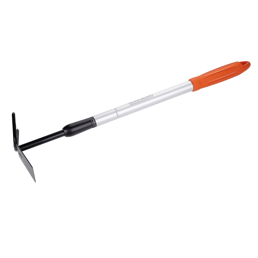 BLACK+DECKER - Azada de jardín con tres púas para remover la tierra 66-101 cm