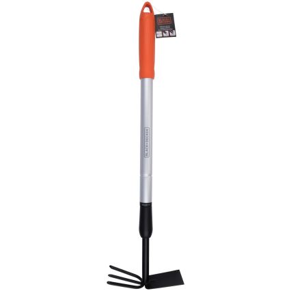 BLACK+DECKER - Azada de jardín con tres púas para remover la tierra 66-101 cm