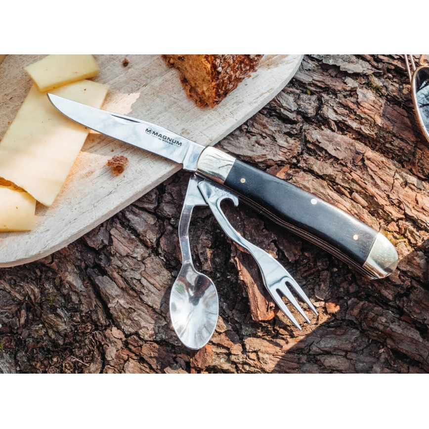 Böker - Navaja de bolsillo con cubiertos Magnum Bon Appetite 18,7 cm pakka