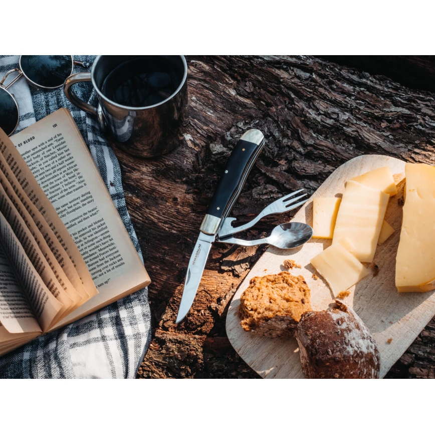 Böker - Navaja de bolsillo con cubiertos Magnum Bon Appetite 18,7 cm pakka