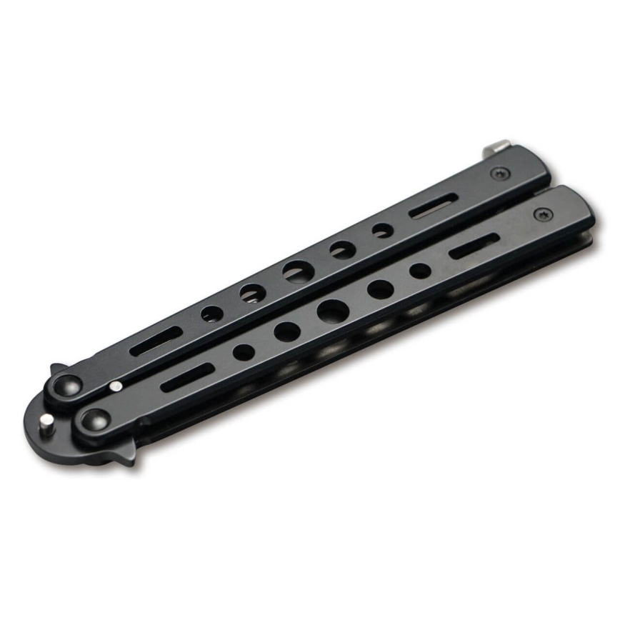Böker - Navaja de bolsillo Magnum Balisong All Black 22,9 cm
