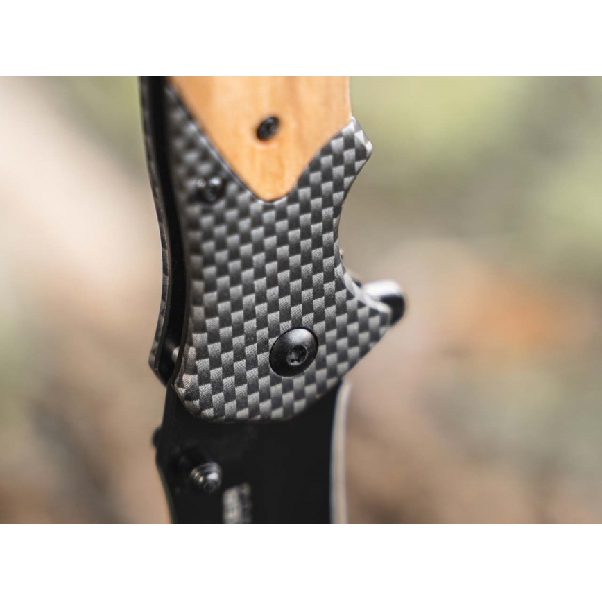 Böker - Navaja de bolsillo Magnum Blomkvist Olive 20,5 cm madera de olivo
