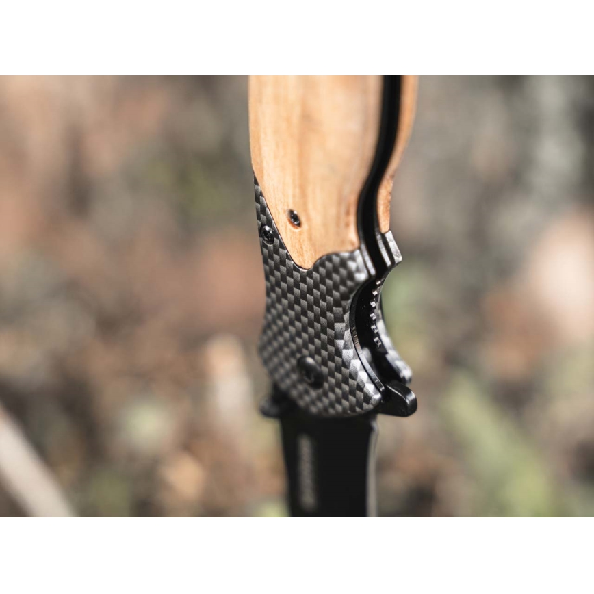 Böker - Navaja de bolsillo Magnum Blomkvist Olive 20,5 cm madera de olivo