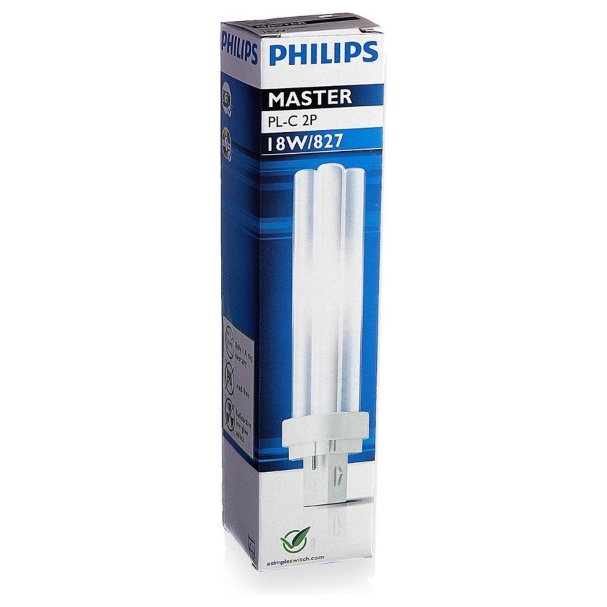 Bombilla de bajo consumo Philips MASTER G24D-2/18W/230V 2700K