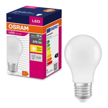 Bombilla LED A40 E27/4,9W/230V 2700K - Osram