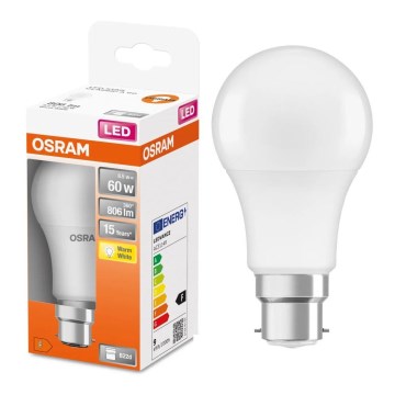 Bombilla LED A60 B22d/8,5W/230V 2700K - Osram