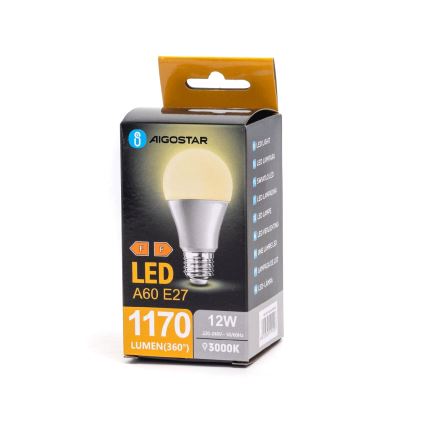 Bombilla LED A60 E27/12W/230V 3000K - Aigostar