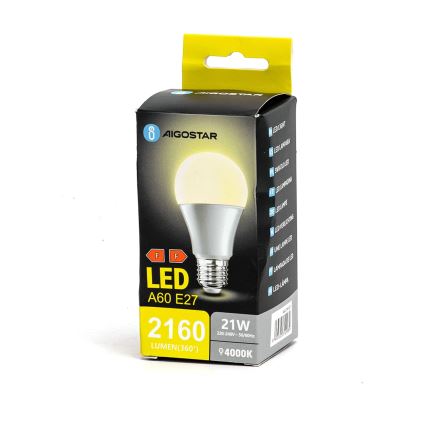 Bombilla LED A60 E27/21W/230V 4000K - Aigostar