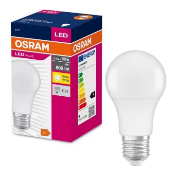 Bombilla LED A60 E27/8,5W/230V 2700K - Osram