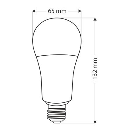 Bombilla LED A65 E27/18W/230V 4200K