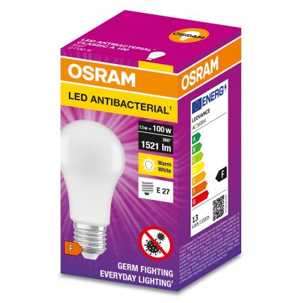 Bombilla LED antibacteriana A100 E27/13W/230V 2700K - Osram