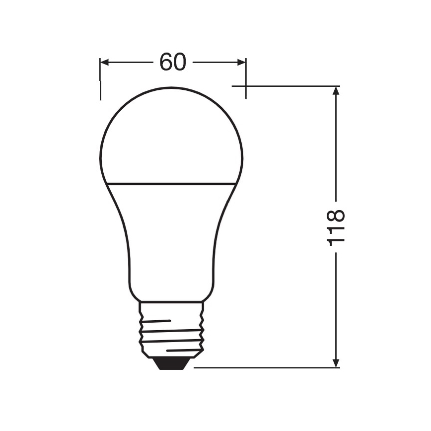Bombilla LED antibacteriana A100 E27/13W/230V 2700K - Osram