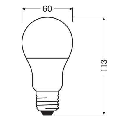 Bombilla LED antibacteriana A60 E27/8,5W/230V 6500K - Osram