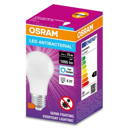 Bombilla LED antibacteriana A75 E27/10W/230V 6500K - Osram