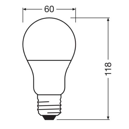 Bombilla LED antibacteriana A75 E27/10W/230V 6500K - Osram