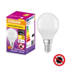 Bombilla LED antibacteriana P40 E14/4,9W/230V 2700K - Osram