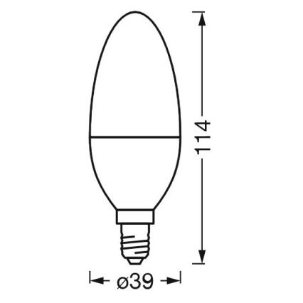 Bombilla LED antibacteriana regulable B40 E14/4,9W/230V Wi-Fi - Ledvance