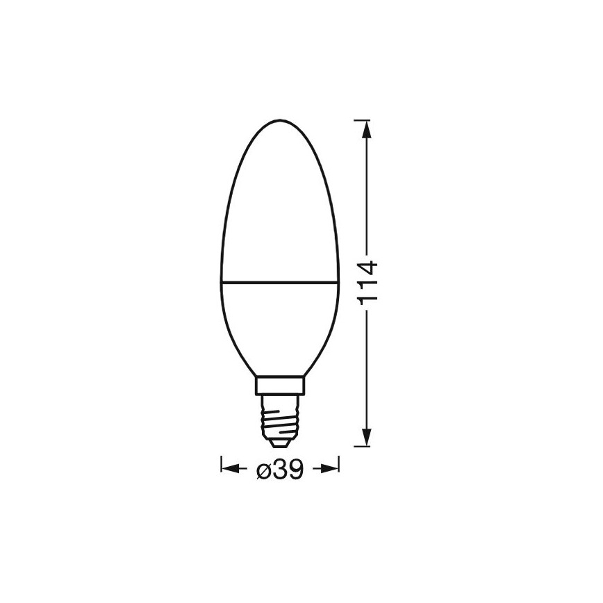 Bombilla LED antibacteriana regulable B40 E14/4,9W/230V Wi-Fi - Ledvance