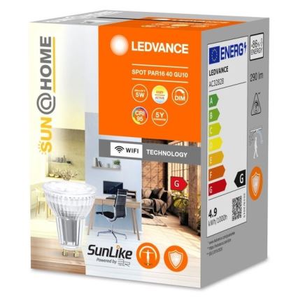 Bombilla LED antibacteriana regulable PAR16 GU10/4,9W/230V Wi-Fi - Ledvance