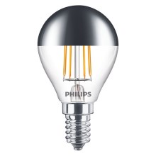 Bombilla LED con casquillo esférico de espejo DECO Philips P45 E14/4W/230V 2700K