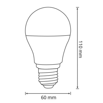 Bombilla LED con sensor de movimiento y crepuscular A60 E27/8W/230V 3000K