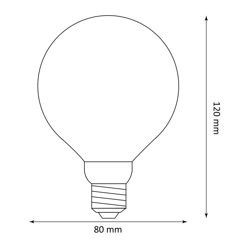 Bombilla LED DECO VINTAGE G80 E27/4W/230V 1800K