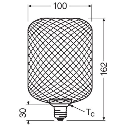 Bombilla LED DECOR FLAT E27/3,5W/230V 2700K dorado - Osram