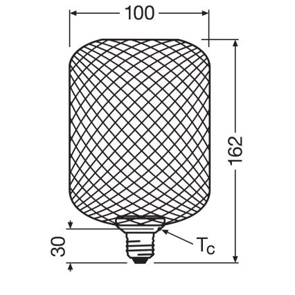 Bombilla LED DECOR FLAT E27/3,5W/230V 2700K negro - Osram