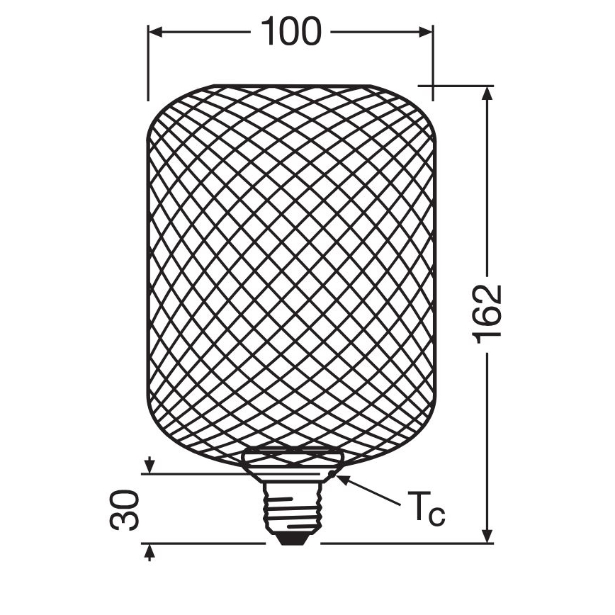 Bombilla LED DECOR FLAT E27/3,5W/230V 2700K negro - Osram