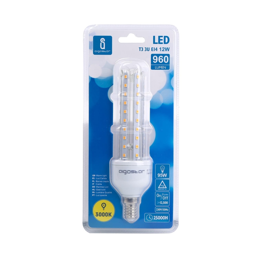 Bombilla LED E27 12W 960 Lm Luz Cálida - 3000K