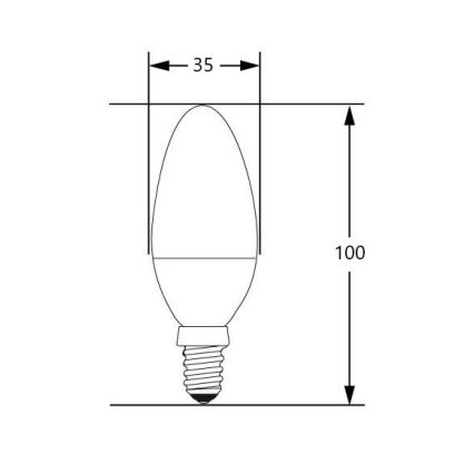 Bombilla LED E14/4W/230V 2700-3000K