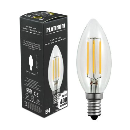 Bombilla LED C37 E14/4W/230V 3000K