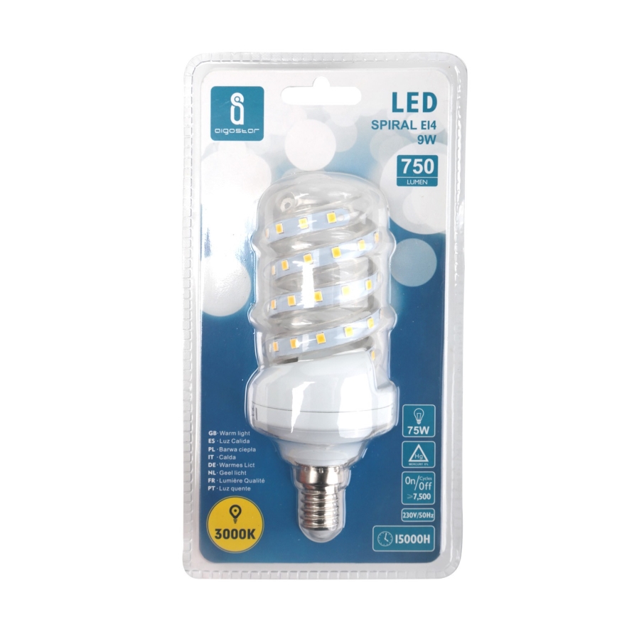 Bombilla LED E14/9W/230V 3000K - Aigostar