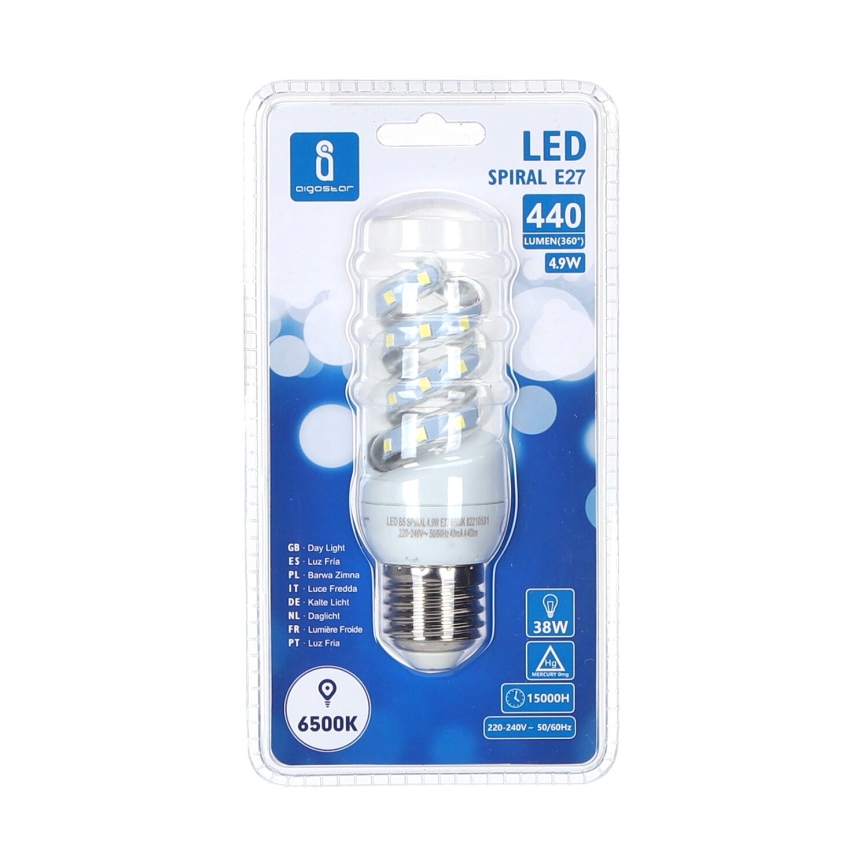 Bombilla LED E27/4,9W/230V 6500K - Aigostar
