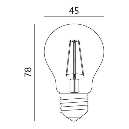 Bombilla LED E27/4W/230V 3000K