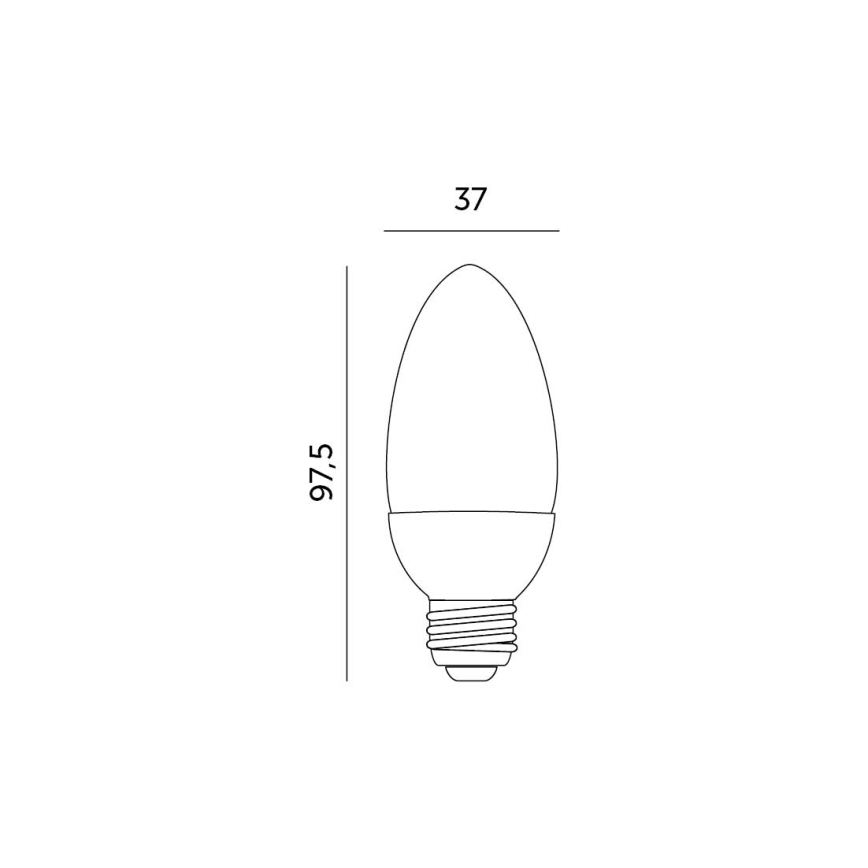 Bombilla LED E27/7W/230V 3000K