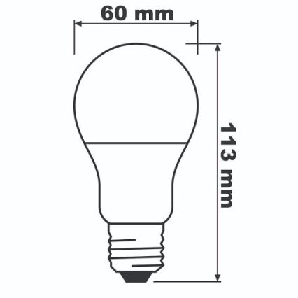 Bombilla LED ECO E27/8,5W/230V 2700K 806lm