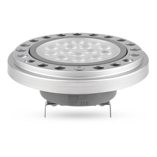 Bombilla LED ECOLINE AR111 G53/12W/12V 3000K 30° plata - Brilagi