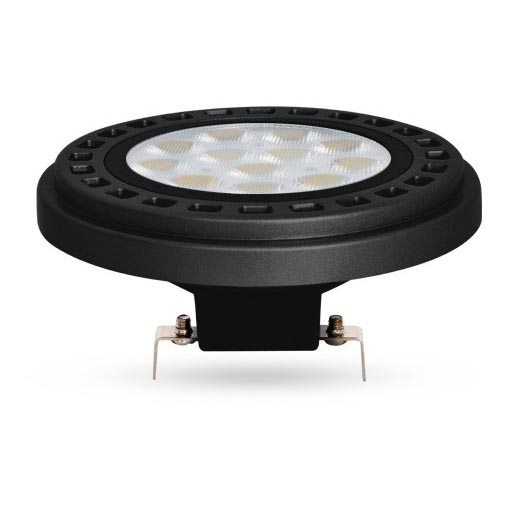 Bombilla LED ECOLINE AR111 G53/12W/12V 4000K 30° negro - Brilagi