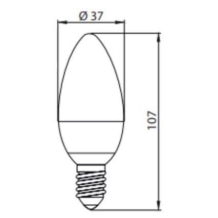 Bombilla LED ECOLINE C37 E14/7W/230V 4000K -  Brilagi