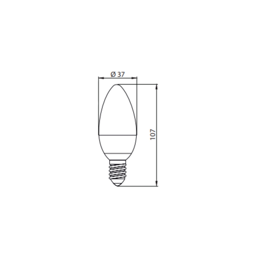 Bombilla LED ECOLINE C37 E14/7W/230V 4000K -  Brilagi