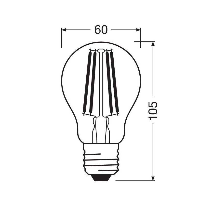 Bombilla LED FILAMENT A100 E27/11W/230V 2700K - Osram