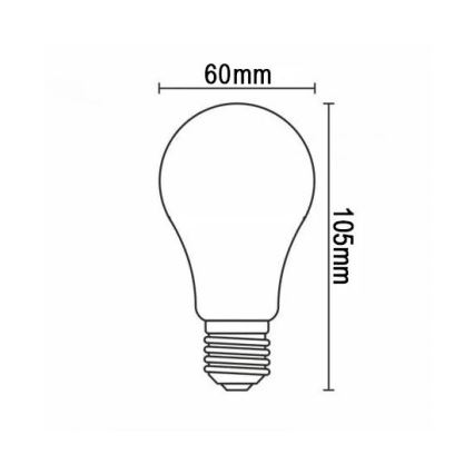 Bombilla LED FILAMENT A60 E27/12W/230V 330° 3000K