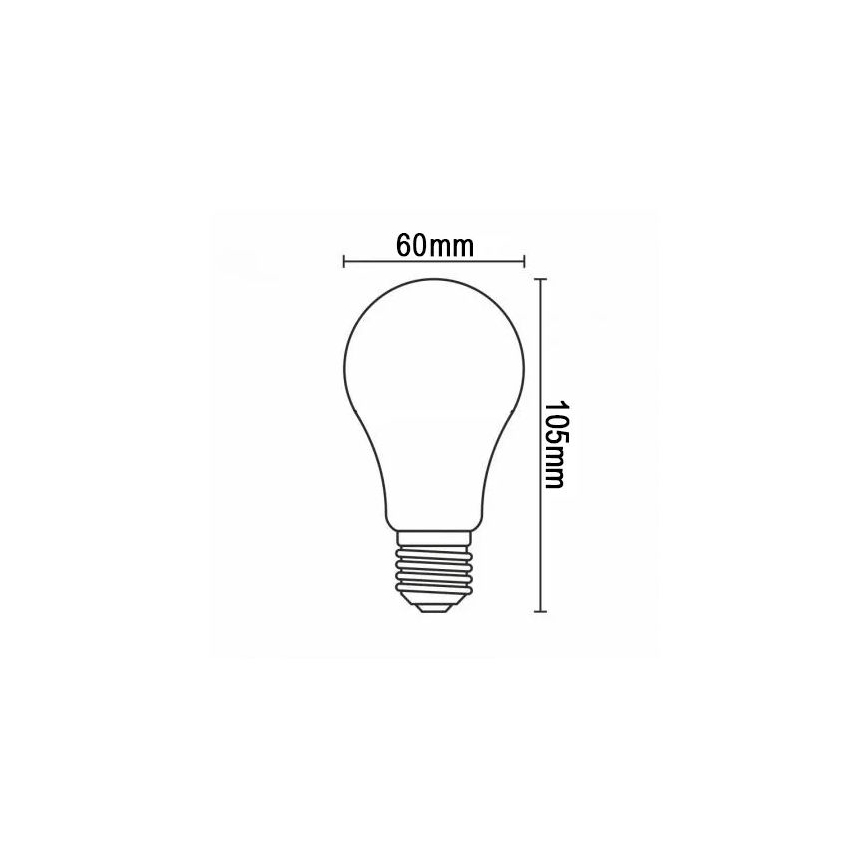 Bombilla LED FILAMENT A60 E27/12W/230V 330° 3000K