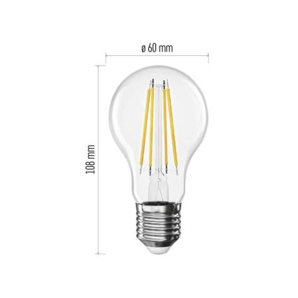 Bombilla LED FILAMENT A60 E27/3,8W/230V 2700K