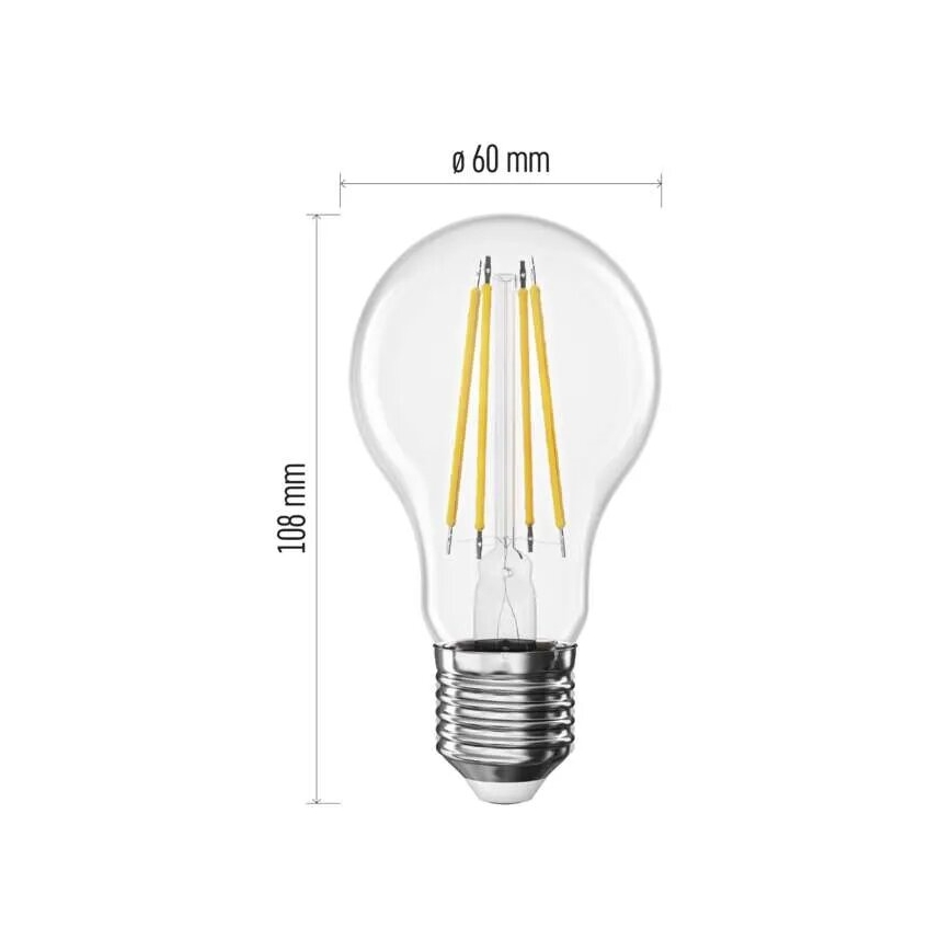 Bombilla LED FILAMENT A60 E27/3,8W/230V 2700K