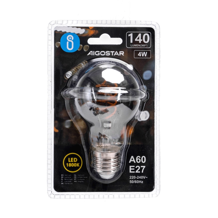 Bombilla LED FILAMENT A60 E27/4W/230V 1800K - Aigostar