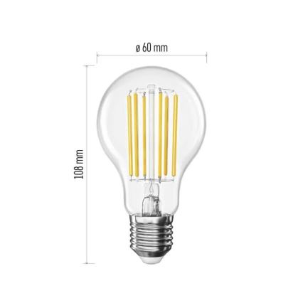 Bombilla LED FILAMENT A60 E27/7,2W/230V 4000K