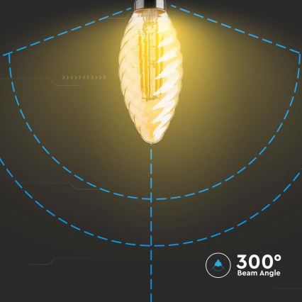 Bombilla LED FILAMENT AMBER E14/4W/230V 2200K