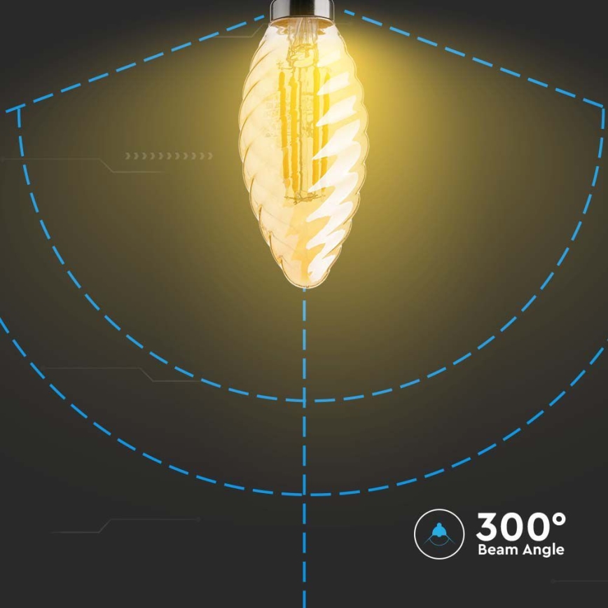 Bombilla LED FILAMENT AMBER E14/4W/230V 2200K